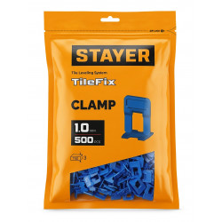 33845-500 STAYER СВП TileFix, 1,0 мм, 500 шт, система выравнивания плитки ″ворота″ (33845-500)