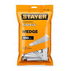 33848-100 STAYER СВП TileFix, клин 100 шт, система выравнивания плитки ″ворота″ (33848-100)