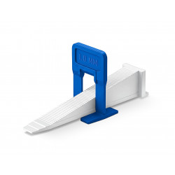 33841-H50 STAYER СВП TileFix, комплект: 1,0 мм, зажим + клин, 50 + 50 шт, система выравнивания плитки ″ворота″ (33841-H50)