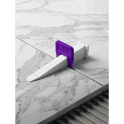 33842-H50 STAYER СВП TileFix, комплект: 1,5 мм, зажим + клин, 50 + 50 шт, система выравнивания плитки ″ворота″ (33842-H50)