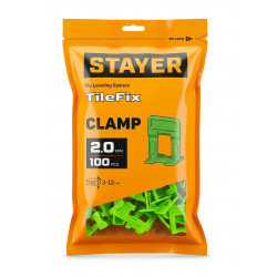 33847-100 STAYER СВП TileFix, 2,0 мм, 100 шт, система выравнивания плитки ″ворота″ (33847-100)
