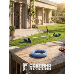 71032-2.0 ЗУБР ВИТОЙ КВАДРАТ с сердечником, 2.0 мм, 30 м, леска для триммера, Профессионал (71032-2.0)