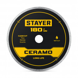 3664-180_z03 STAYER CERAMO 180 мм (22.2/25.4 х 5 х 2.2 мм), сплошной алмазный диск (3664-180)