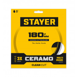 3664-180_z03 STAYER CERAMO 180 мм (22.2/25.4 х 5 х 2.2 мм), сплошной алмазный диск (3664-180)