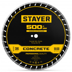 3668-500 STAYER CONCRETE 500 мм, диск алмазный по бетону и камню, PROFESSIONAL