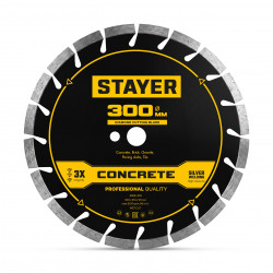 3668-300 STAYER CONCRETE 300 мм, диск алмазный по бетону и камню, PROFESSIONAL