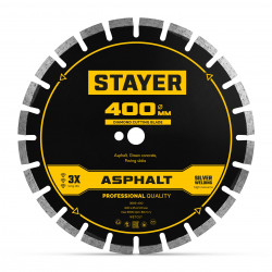 3669-400 STAYER ASPHALT 400 мм, диск алмазный по асфальту, PROFESSIONAL