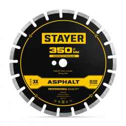 3669-350 STAYER ASPHALT 350 мм, диск алмазный по асфальту, PROFESSIONAL