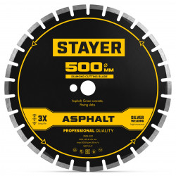 3669-500 STAYER ASPHALT 500 мм, диск алмазный по асфальту, PROFESSIONAL