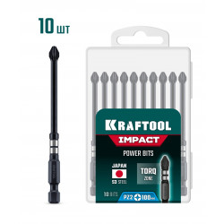 26193-2-100-S10 KRAFTOOL Impact PZ 2, 100 мм, 10 шт, ударные биты
