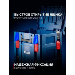 38170-S ЗУБР МОДУЛЬ-S, 126 х 402 х 302 мм, пластиковый ящик для инструментов, Профессионал