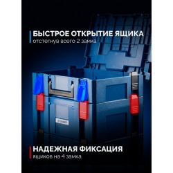 38170-L ЗУБР МОДУЛЬ-L, 247 x 402 х 302 мм, пластиковый ящик для инструментов, Профессионал