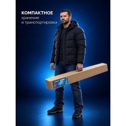 39930 Цельнометаллический скребок ЗУБР АРКТИКА для удаления снега с крыши, алюминиевый, черенок до 5.5 м, 600 мм Профессионал