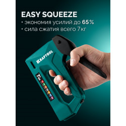 3152 Универсальный легкий степлер KRAFTOOL Universal, 7-в-1: 53 (A/10/JT21) 23GA (6 - 14 мм) / 140 (G/11/57) 20GA (6 - 14 мм) / T20/ 73/ 36/ 300/ 500