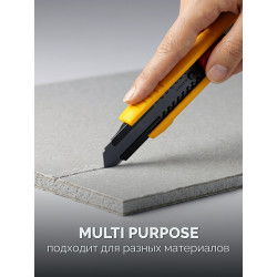 0913_z02 Нож из АБС пластика STAYER COBRA Black, 18 мм, автостоп