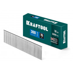 31785-15 Гвозди тип 300 (47/J/ F) KRAFTOOL, 15 мм, калибр 18GA. 5000 шт