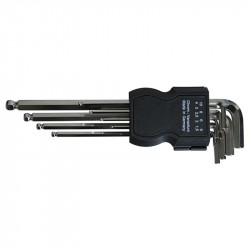 100921 Набор шестигранных штифтовых ключей со сферической головкой, 8 шт 1,5-10 мм, специальная длина (Haupa)