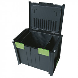 220654 Ящик для инструмента из ABS-пластика ''SysCon XL'' с панелью для инструментов и разделителями, пустой, 400x300x312 мм (Haupa)